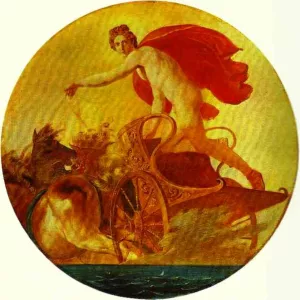 Pheb in His Chariot Oil painting by Karl Pavlovich Brulloff