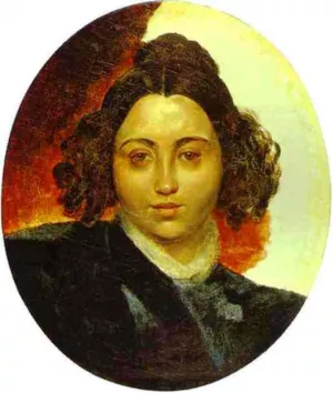 Portrait of Baroness I. I. Klodt Oil painting by Karl Pavlovich Brulloff
