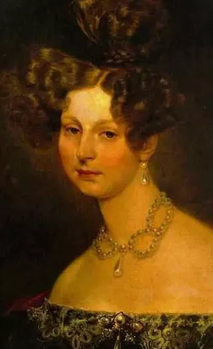 Portrait of Grand Duchess Elena Pavlovna by Karl Pavlovich Brulloff - Oil Painting Reproduction