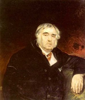 Portrait of I. A. Krylov Oil painting by Karl Pavlovich Brulloff