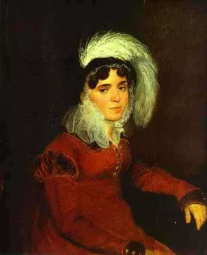 Portrait of M. A. Kikina by Karl Pavlovich Brulloff Oil Painting