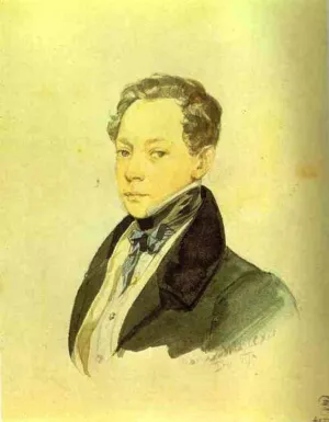 Portrait of P. V. Basin Oil painting by Karl Pavlovich Brulloff