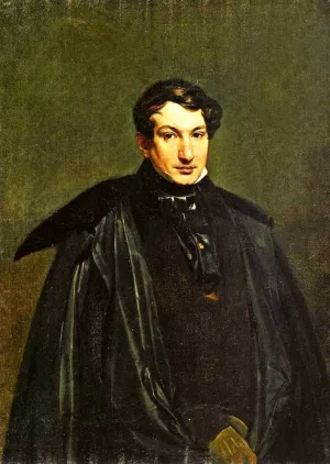 Portrait of P. V. Kukolnic by Karl Pavlovich Brulloff Oil Painting