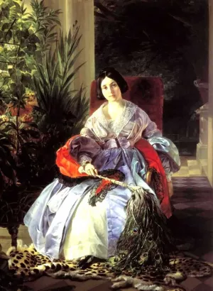 Portrait of Princess Ye. P. Saltykova Oil painting by Karl Pavlovich Brulloff