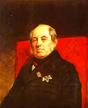 Portrait of S. G. Likhonin Oil painting by Karl Pavlovich Brulloff