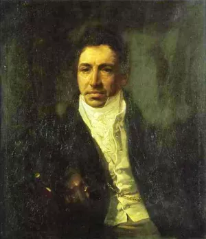 Portrait of the Secretary of State Piotr Kikin by Karl Pavlovich Brulloff Oil Painting
