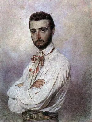 Portrait of Vicenzo Tittoni by Karl Pavlovich Brulloff Oil Painting