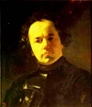 Portrait of Ya. F. Yanenko with Armour by Karl Pavlovich Brulloff Oil Painting