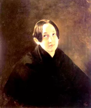 Portrait of Ye. I. Durnova by Karl Pavlovich Brulloff Oil Painting