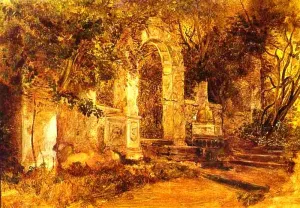 Ruins in Park Oil painting by Karl Pavlovich Brulloff