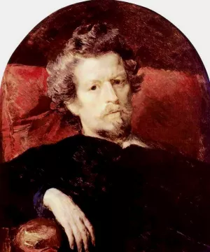 Self Portrait by Karl Pavlovich Brulloff Oil Painting