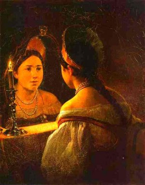 Svetlana Guessing on Her Future Oil painting by Karl Pavlovich Brulloff
