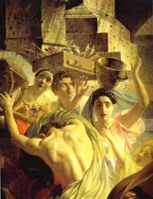 The Last Day of Pompeii Detail 1 by Karl Pavlovich Brulloff - Oil Painting Reproduction