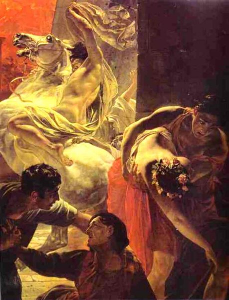 The Last Day of Pompeii Detail 4 by Karl Pavlovich Brulloff - Hand-Painted Oil Painting Reproduction