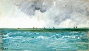 Seascape by Karl Pierre Daubigny Oil Painting