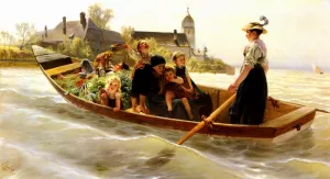 Frohliche Fahrt, Chiemsee by Karl Raupp - Oil Painting Reproduction