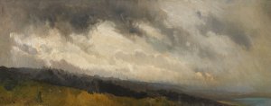 Gewitterstimmung am Chiemsee by Karl Raupp Oil Painting