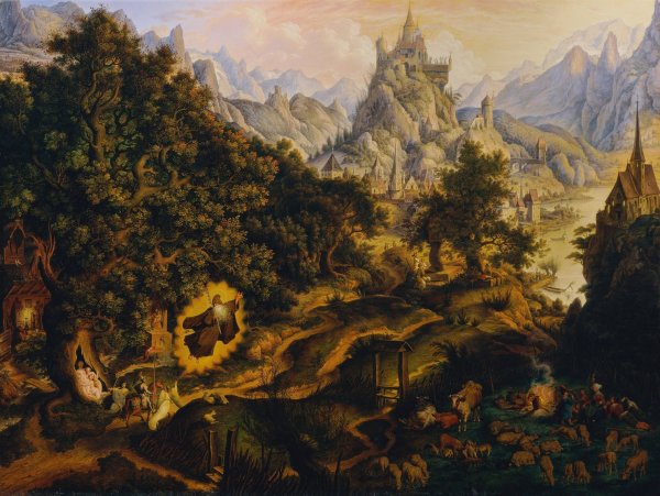 Die Tannhauser-Legende  by Karl Russ - Hand-Painted Oil Painting Reproduction