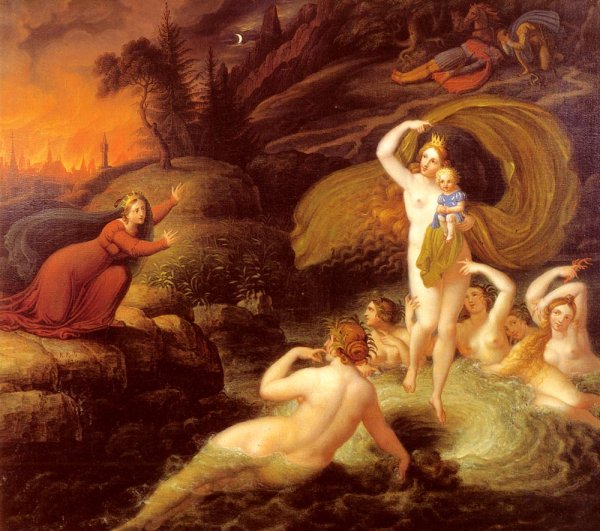 The Legend of Agnesbrundel by Karl Russ - Hand-Painted Oil Painting Reproduction
