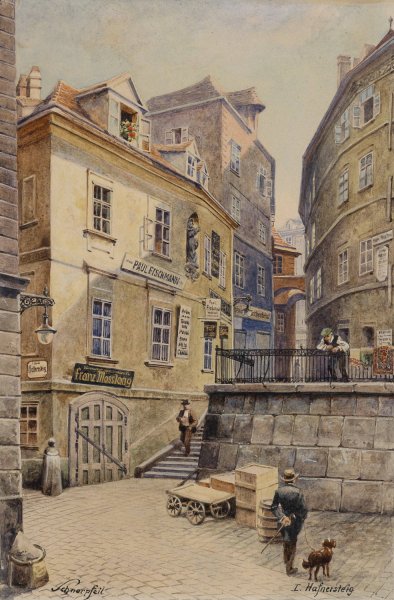 Hafnersteig by Karl Schnorpfeil - Hand-Painted Oil Painting Reproduction