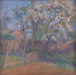 Forar i haven by Karl Schou Oil Painting