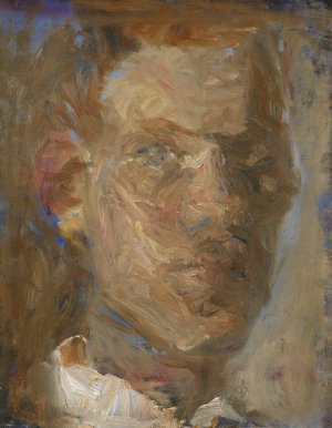 Seilf-Portrait by Karl Schou Oil Painting