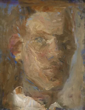 Seilf-Portrait by Karl Schou Oil Painting
