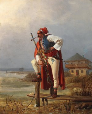 Der Wachposten by Karl Swoboda Oil Painting
