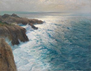 Meeresbrandung by Karl Theodor Boehme Oil Painting