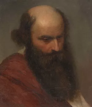 Studie eines bartigen Mannes by Karl Theodor Von Piloty Oil Painting