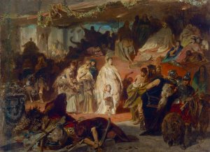 Thusnelda in the triumphal procession of Germanikus by Karl Theodor Von Piloty Oil Painting