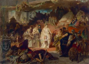 Thusnelda in the triumphal procession of Germanikus by Karl Theodor Von Piloty Oil Painting