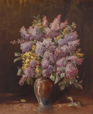 Flieder in Vase by Karl Vikas Oil Painting
