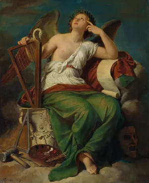 Allegorie Der Kunst Entwurf Zu Den Fresken In Der Ruhmeshalle Und Nebensalen Im Wiener by Karl Von Blaas Oil Painting