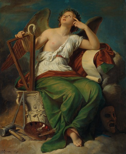 Main Product Photo of Allegorie Der Kunst Entwurf Zu Den Fresken In Der Ruhmeshalle Und Nebensalen Im Wiener  Painting by Karl Von Blaas