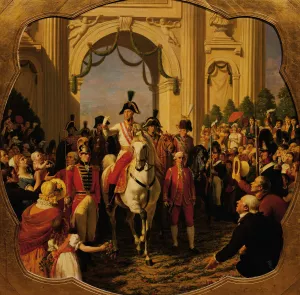 Der Einzug des Kaisers Franz I. Oil painting by Karl Von Blaas