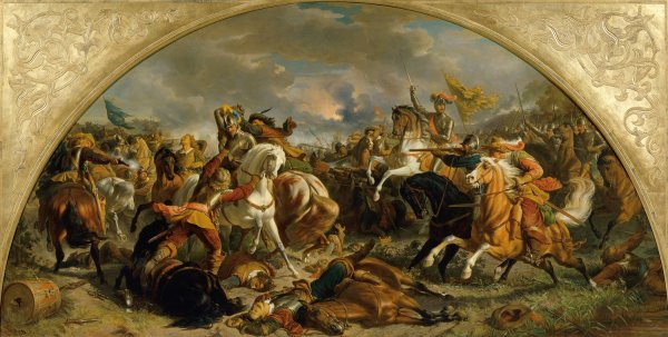 Main Product Photo of Der Sieg des Osterreichischen Heeres uber die Schweden bei Nordlingen 1634  Painting by Karl Von Blaas