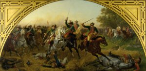 Die Schlacht bei Kolin 1757 by Karl Von Blaas Oil Painting