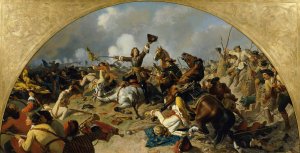 Die Schlacht bei Turin 1706 by Karl Von Blaas Oil Painting