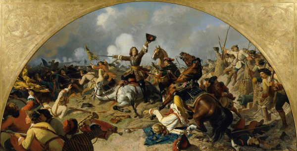 Main Product Photo of Die Schlacht bei Turin 1706  Painting by Karl Von Blaas