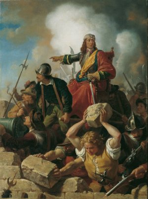 Die Verteidigung Wiens gegen die Turken 1683 by Karl Von Blaas Oil Painting