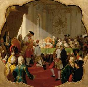Erste Promotion zum Militar-Maria-Theresien-Orden 1758 by Karl Von Blaas Oil Painting