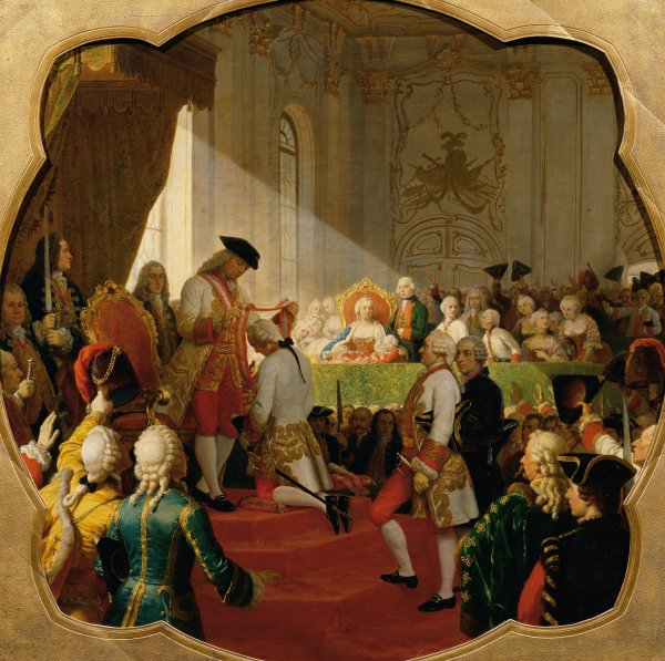Main Product Photo of Erste Promotion zum Militar-Maria-Theresien-Orden 1758  Painting by Karl Von Blaas