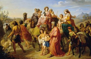 Jacob's return by Karl Von Blaas Oil Painting