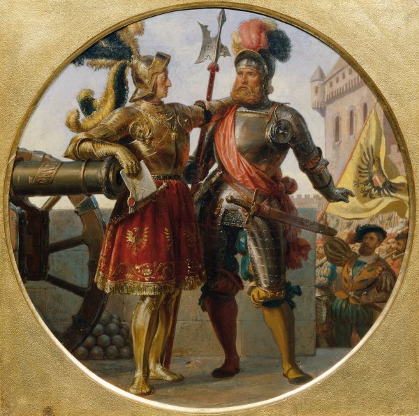 Main Product Photo of Kaiser Maximilian I. und Georg von Frundsberg  Painting by Karl Von Blaas