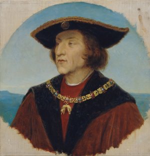 Kaiser Maximilian I. by Karl Von Blaas Oil Painting