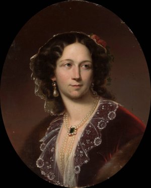 Portrait of Aleksandra Potocka nee Potocka by Karl Von Blaas Oil Painting