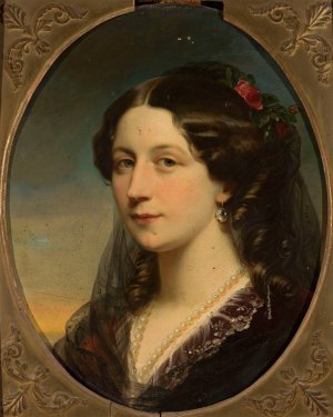Portrait of Aleksandra Potocka nee Potocka by Karl Von Blaas Oil Painting
