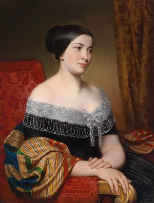 Portrat Gegenstucke by Karl Von Blaas Oil Painting