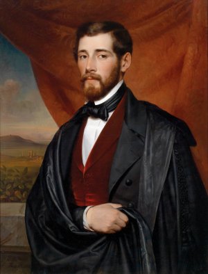 Portrat Gegenstucke by Karl Von Blaas Oil Painting